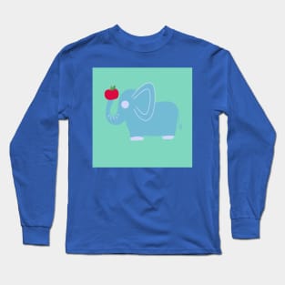 A fun simple baby elphant illustration Long Sleeve T-Shirt